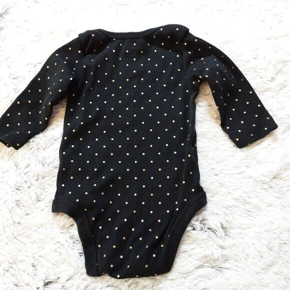 CARTER'S Onesies Polka Dot Embroidered Set of 2 size 3 mos - Picture 5 of 6